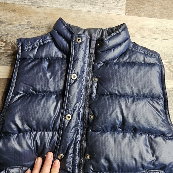 J. Crew Down Puffer Vest Women's Large Navy Blue - Picture 4 of 12